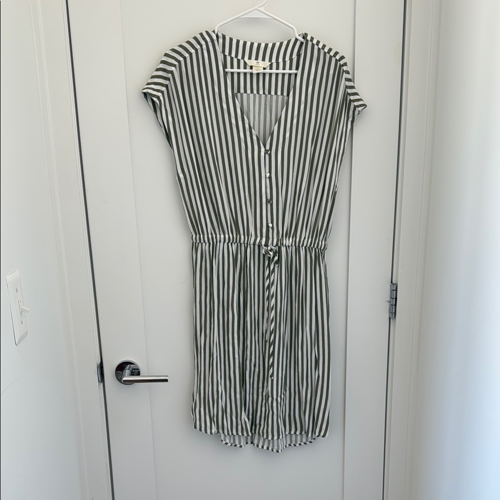 Striped Button-Down Dress